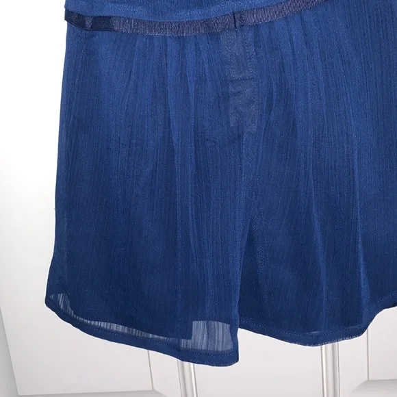 Carter’s, 12-18M, Darling Little Navy Dress, Silky Flowing Delicate Fabric - Picture 3 of 12